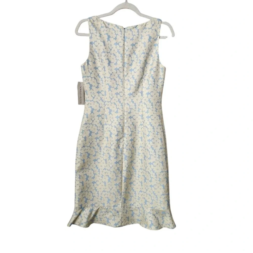 NOVELLO BLOOM 90s‎ Floral Mini Dress Pastel Blue Coquette Size 4 NEW - Picture 3 of 10